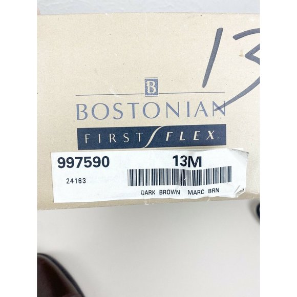 Bostonian Mens Size 13 M First Flex Cap Toe Oxford Dark Brown Leather Italy GUC main image 6